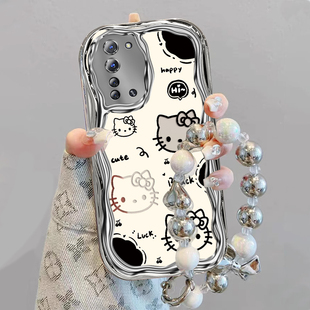 适用OPPOReno3手机壳OPPO新款Reno套OPPOReon高级0PP0Ren03Pr0高级感OPPORone全包防摔Por5G女生电镀奶油KT猫