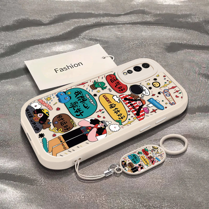 适用荣耀AKA一AL10手机壳Play4T华为AKAAL保护套HonorPlay新款p1ay外壳piay全包honor防摔paly女生我开心就好