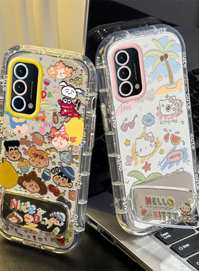 适用PEHM00手机壳PEHT00套OPPOPEHM新款OPPO镜面泡芙KT猫小新PEHMOO全包OPPOPEHT防摔0pp0女生A93OPPO/A935G