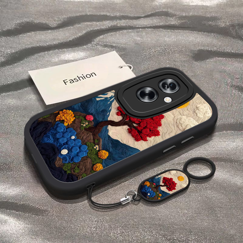 适用oppoa2/a3pro手机壳a58新款a93s山川玫瑰树opopa96硅胶A575G外壳a11x个性a32全包防摔a72套a35女a91软a83