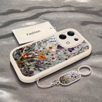 适用红米note13pro手机壳14新款Redmi12turbo碎境花卉noto11tpro+全包防摔11se硅胶小米note10/95G软7/8pro女