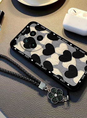 适用真我GT5Pro手机壳realmeGT5Pr0保护套Realme新款OPPO外壳TG五Por直边硅胶全包防摔OPPOGT5P男女爱心磨砂