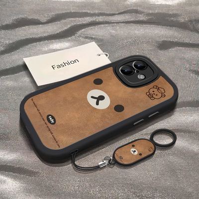 适用苹果17/16promax手机壳15iphone14新款13pm软12mini硅胶11pro全包防摔78plusxr棕色轻松熊xs卡通6s保护套