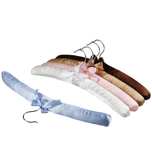 四喜包布衣架丝绸缎布p艺衣挂酒店防滑无痕色丁布衣撑海棉衣架子