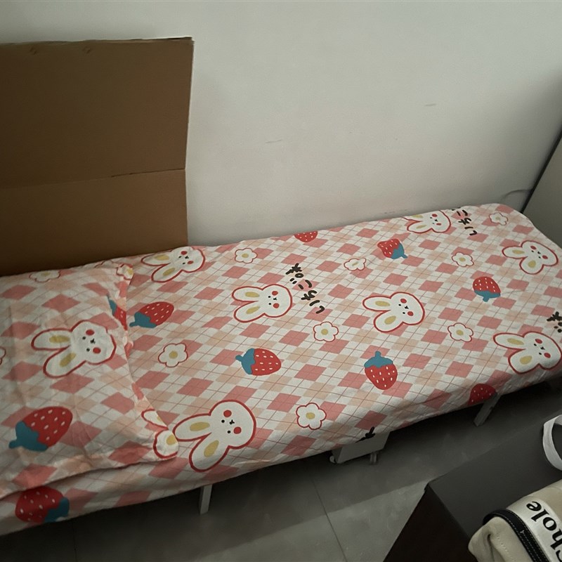 午休折叠床全棉床笠办公室三折四折纯棉床z罩60 65  75 80*180*19