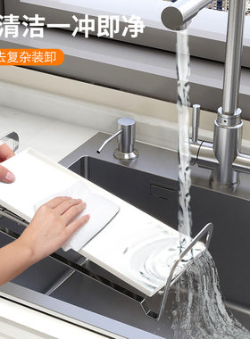 不锈钢碗碟收纳架厨房置物架沥水碗架筷子收O纳盒台面果蔬篮置物