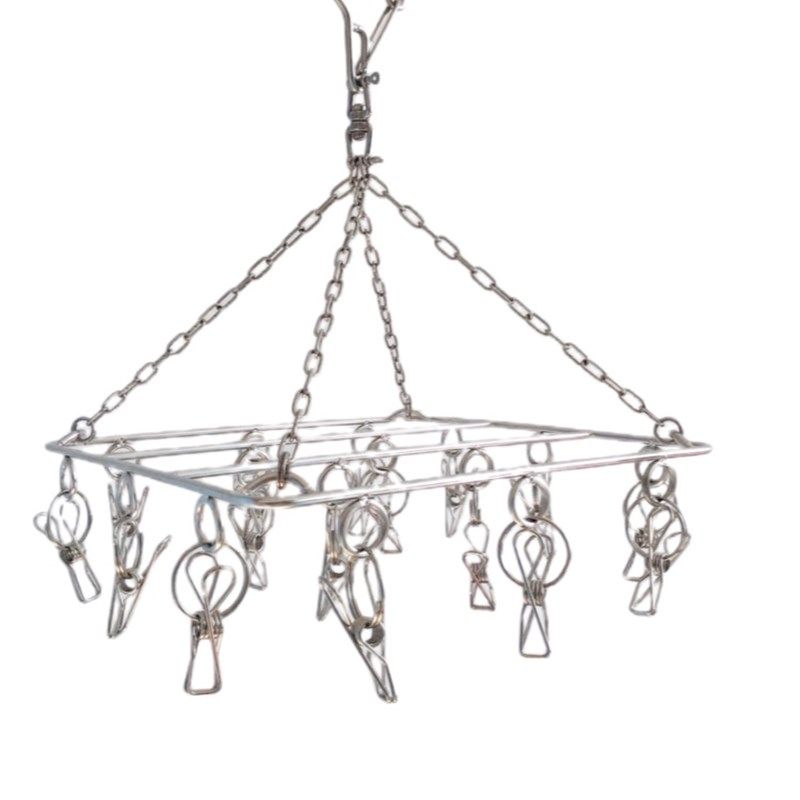 304不锈钢晒袜子晾衣架多夹子内衣挂钩防风婴儿多功Z能阳台家用,收纳整理,多夹子晾衣架,淘宝优惠券,粉丝福利购,淘宝优惠卷