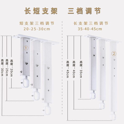 晾衣杆单杆晾衣架吊顶阳台顶w装固定家用铝合金凉衣捍室内晒衣杆