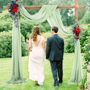 帷幔婚礼拱门垂饰梦q幻窗帘新年背景布置纱帘户外背景纱幔