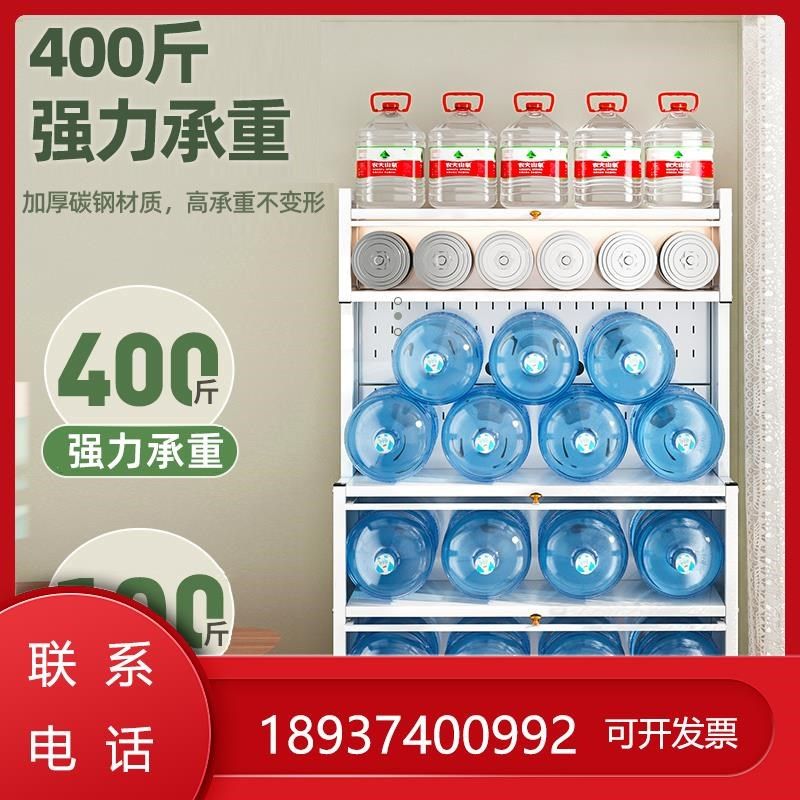 置物架洞洞板厨房落地多层微波炉储物收纳多功能带门锅Z具餐边橱