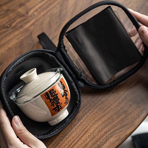 玻璃快客一壶二杯泡茶便携旅行茶具户外露营喝茶套装陶Z瓷功夫茶