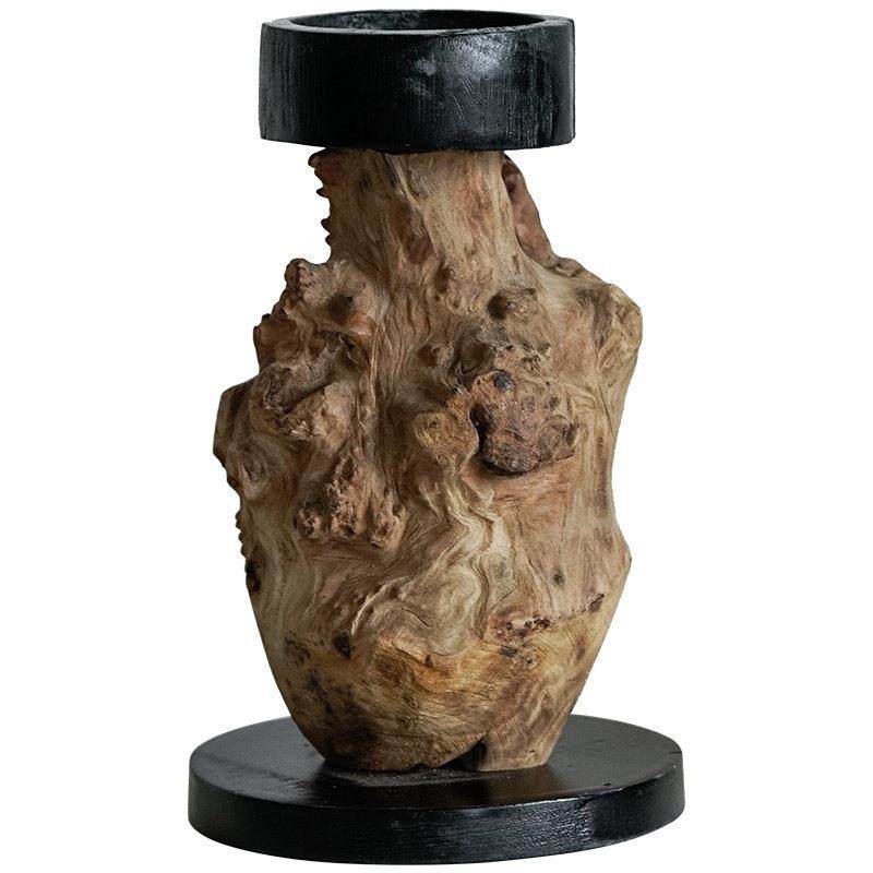 厂家直销禅意复古根雕烛台朽木雕刻蜡烛架侘寂风家居摆件可混批,家居饰品,烛台,淘宝优惠券,粉丝福利购,淘宝优惠卷