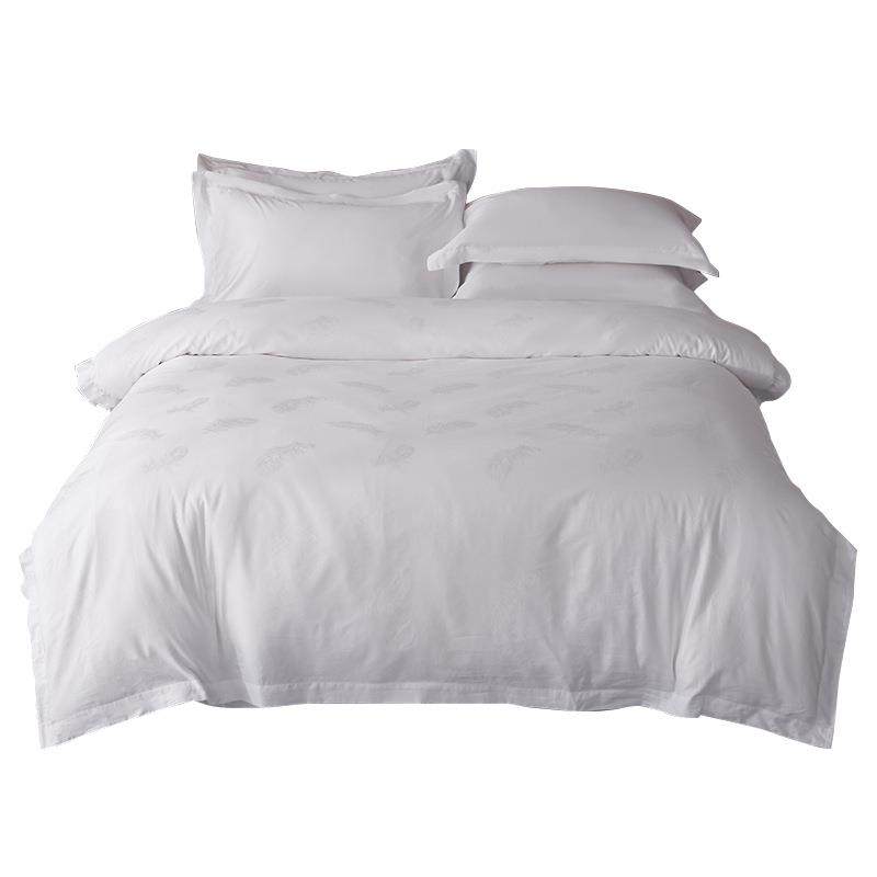 五星级酒店布草四件套配套款民宿床上用品高密度提花纯棉材质