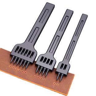 新款黑排圆孔排冲DI皮革制作缝线打孔菱斩冲圆冲2孔4孔6孔排冲