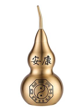 黄铜安康葫芦摆件开口开盖葫芦福禄大号家居办公室装饰工艺品