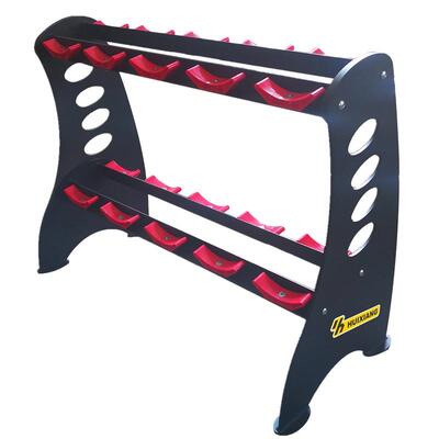 汇祥6122商用双层横排哑铃架健身房5副装哑铃存放架健身器材