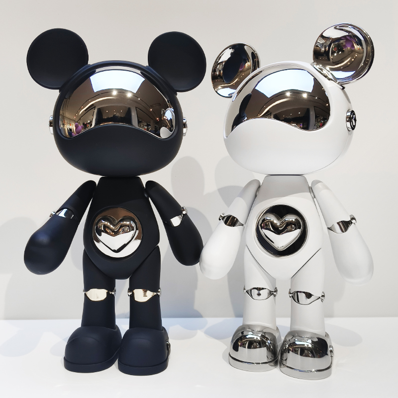 星际熊金属手办创意家居摆设关节可动合金摆件客厅艺术摆件送礼物