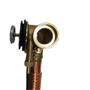 高品质按摩浴缸排水器铜下水器手轮旋转控制下水器双侧向下水