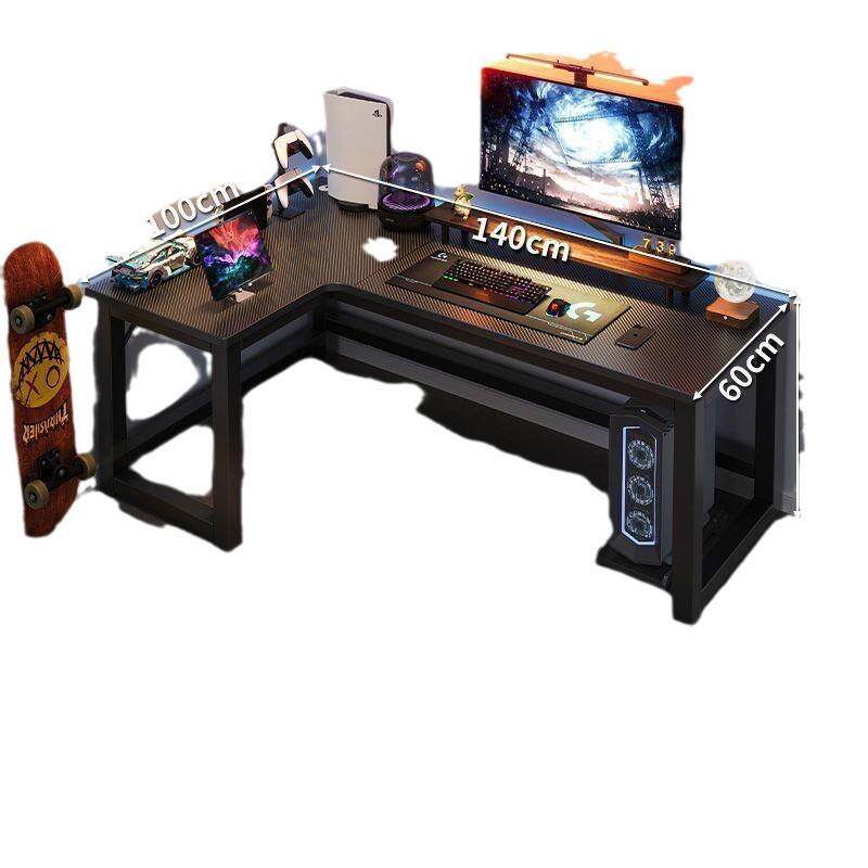 转角台式电脑桌电竞桌套装家用小户型一体桌办公室办公桌上置物架