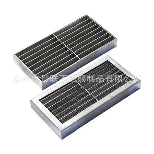 304不锈钢格栅排水沟盖板工程建筑用重型插接复合格栅钢格板