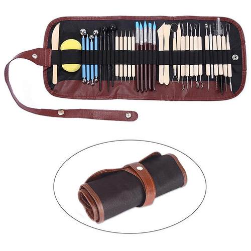 陶艺工具36件套丸棒泥塑雕刻刀软陶制作手工diy石塑粘土工具