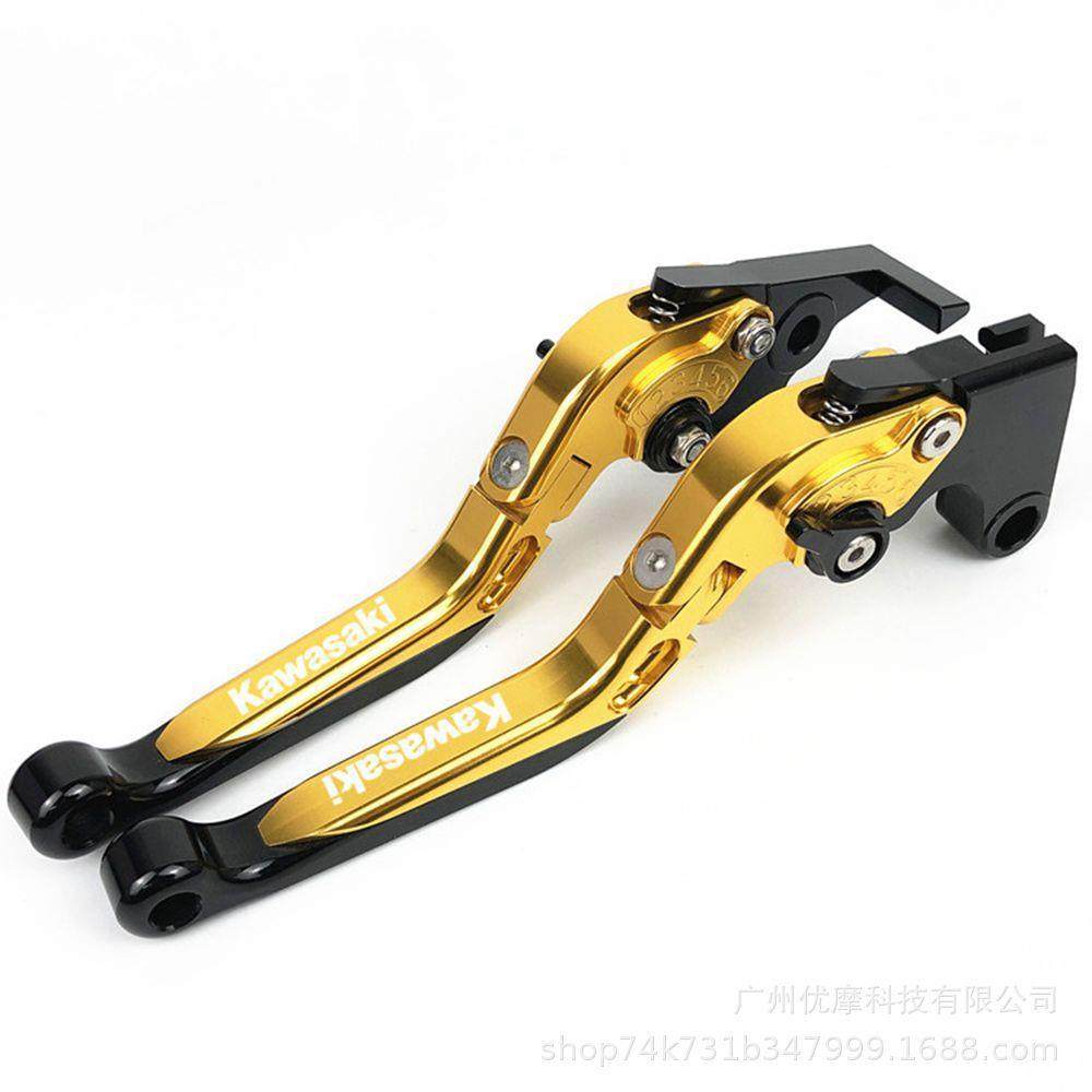 摩托车可伸缩调节拉杆刹车离合牛角拉杆CNC离合手柄拉杆NINJA500