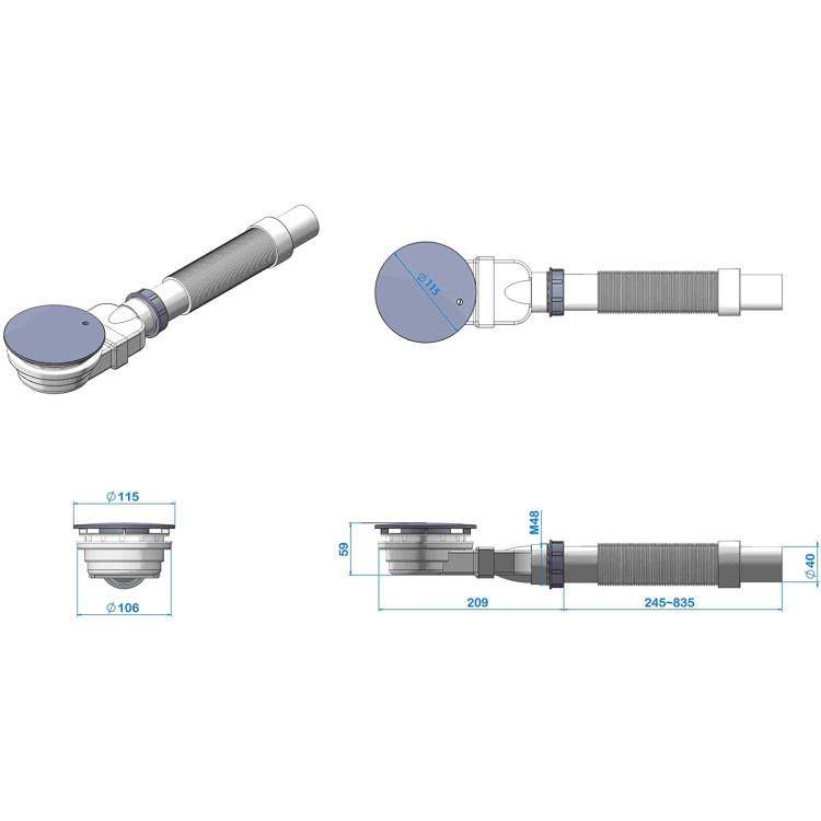全铜浴缸下水器配件弹跳式淋浴房洗澡木桶排水器管浴室防臭排水管,家装主材,下水器,淘宝优惠券,粉丝福利购,淘宝优惠卷