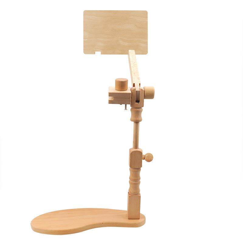 多功能家用座式可调节榉木台式绣架十字绣刺绣绣架通用床上绣框