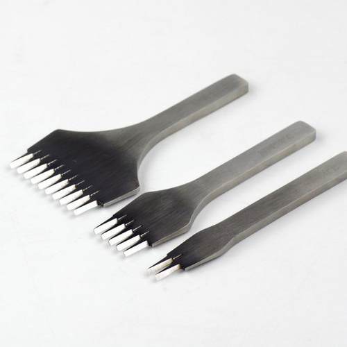 法斩斜平斩精磨手工di皮革工具打孔工具非菱斩圆斩侧齿缝精抛光