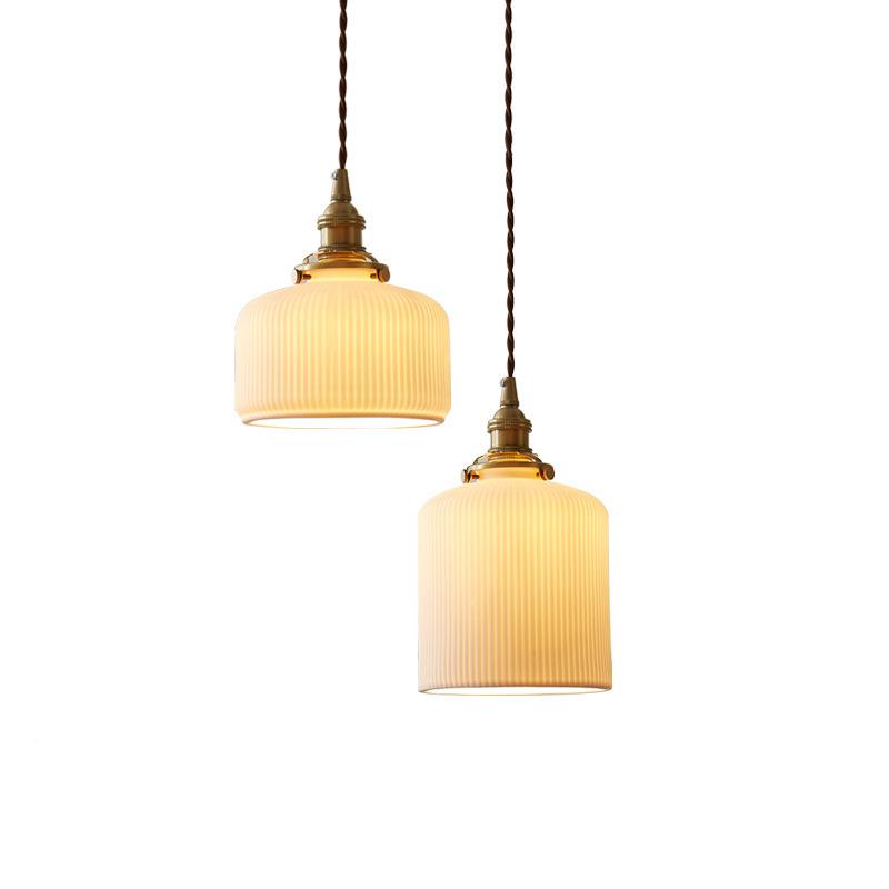 日陶瓷吊灯古纹复餐厅吧台民上雅（家宿床头玄条关过道茶室北欧黄