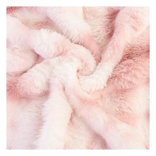 现货大兔毛扎染泡泡绒布仿兔毛绒面料秋冬沙发垫抱枕服装绒布料