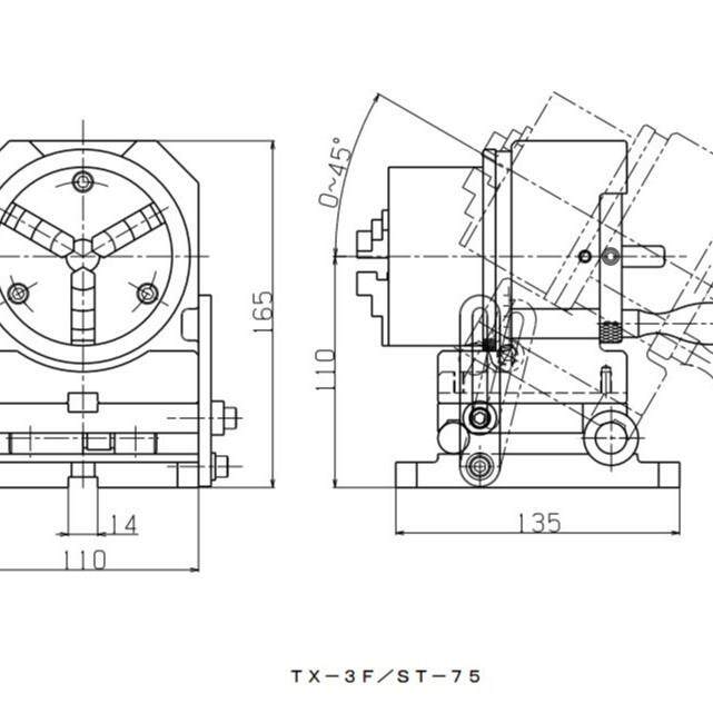 日本TX-3FN/TF-75精密研磨用割出装置旋转装置
