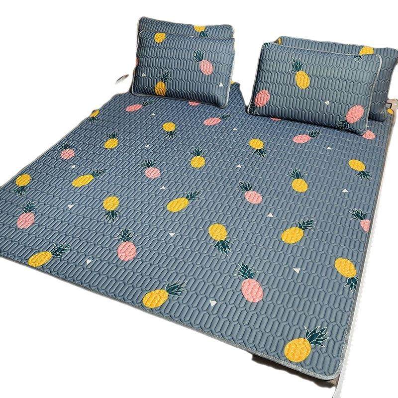 乳胶凉席三件套夏季冰丝席家用宿舍单人可折叠水洗防滑空调软席子,床上用品,冰丝席,淘宝优惠券,粉丝福利购,淘宝优惠卷