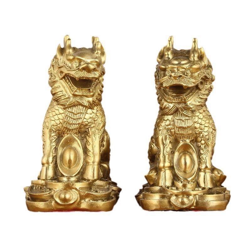 全铜元宝麒麟摆件一对护宝麒麟家居店铺办公室麒麟摆件装饰,家居饰品,装饰摆件,淘宝优惠券,粉丝福利购,淘宝优惠卷