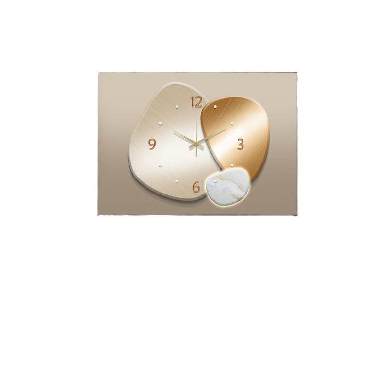 石来运转现代简约餐厅装饰画带钟表高档轻奢时尚挂钟饭厅挂画