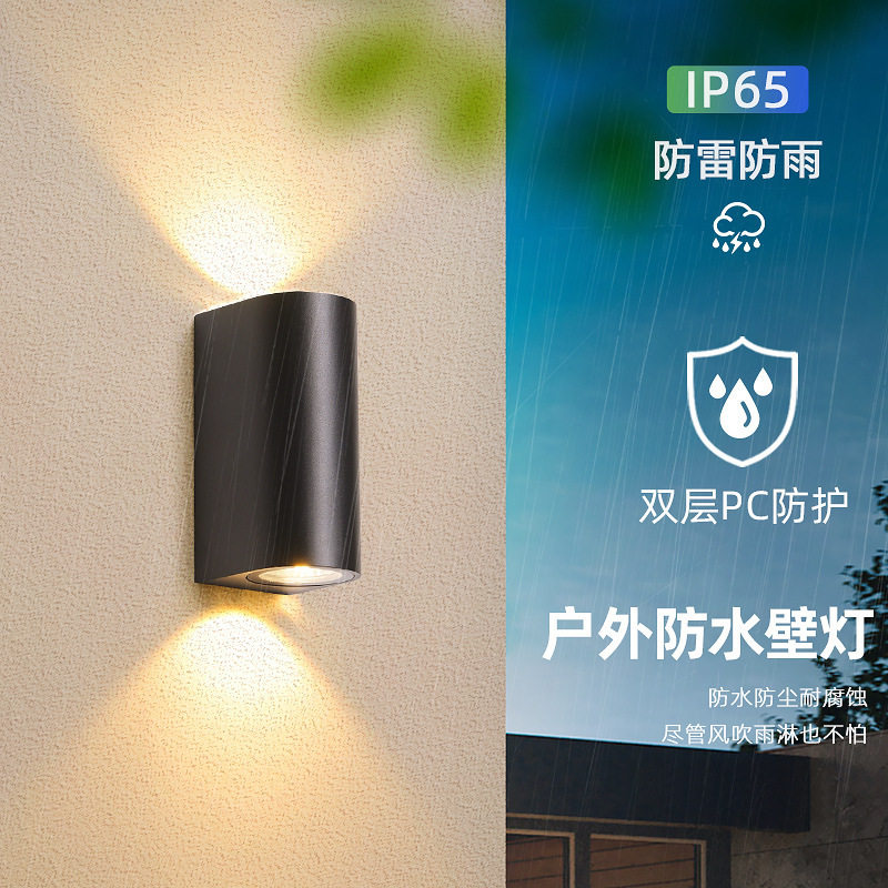 户外防水壁灯双头射灯外墙庭院景观装饰灯酒店门柱过道走廊阳台灯