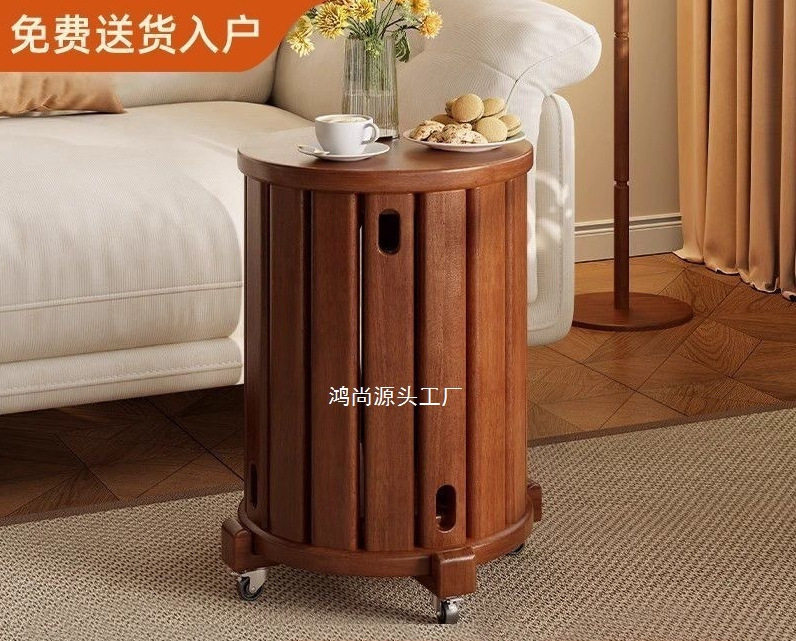 叠叠凳实木款组合多功能矮凳茶几圆凳客厅家用叠放餐桌板凳一整套