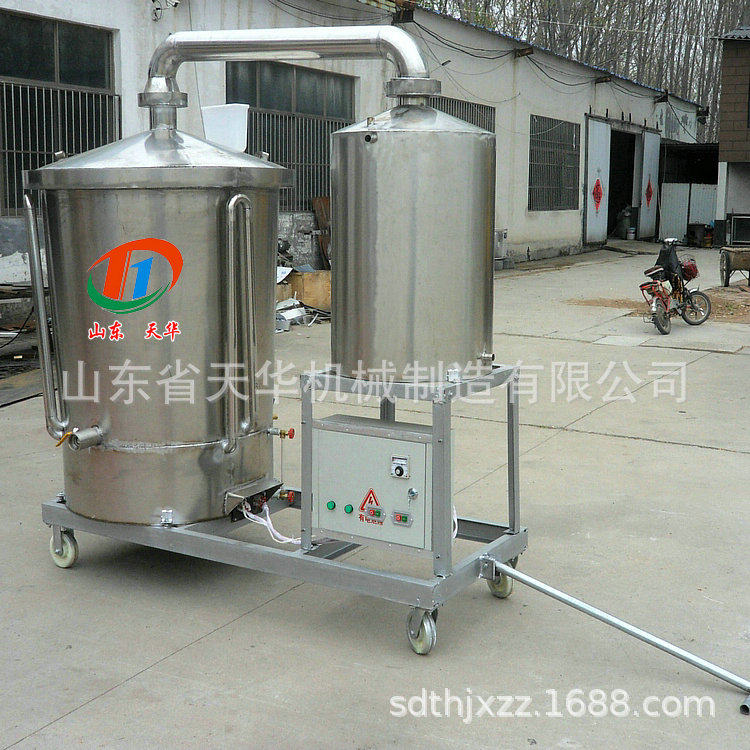 双层锅稀料酿酒机器 芝麻香型电气两用烤酒机 液态技术工艺