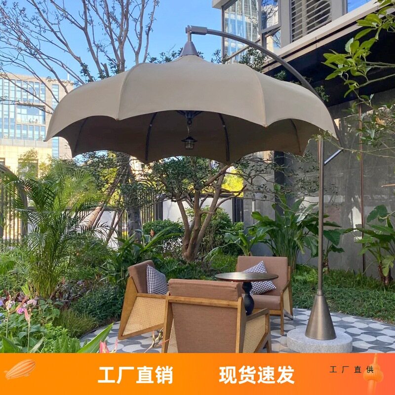 户外遮阳伞庭院别墅花园伞室外防水防晒伞蘑菇伞售楼部外摆伞