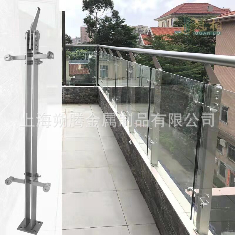 上海厂家加工制作不锈钢玻璃栏杆扶手护栏防攀爬防爆防盗隔离
