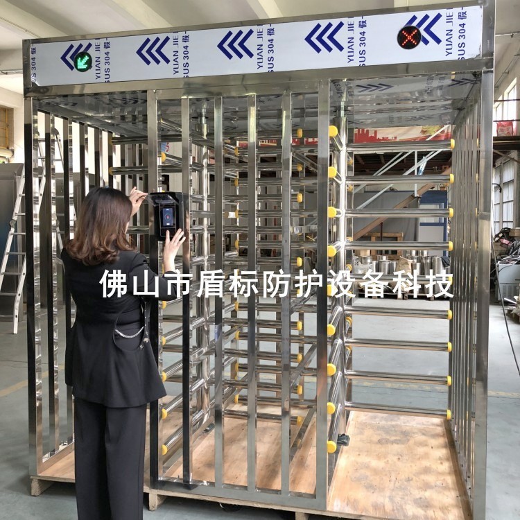 盾标防护生产小区安全转闸机止逆手推转闸单通道旋转闸双通道转闸