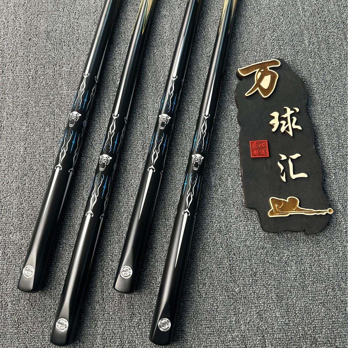 台球杆小头波茨球杆手工杆中式黑八美式大斯诺克桌球杆白蜡木球杆