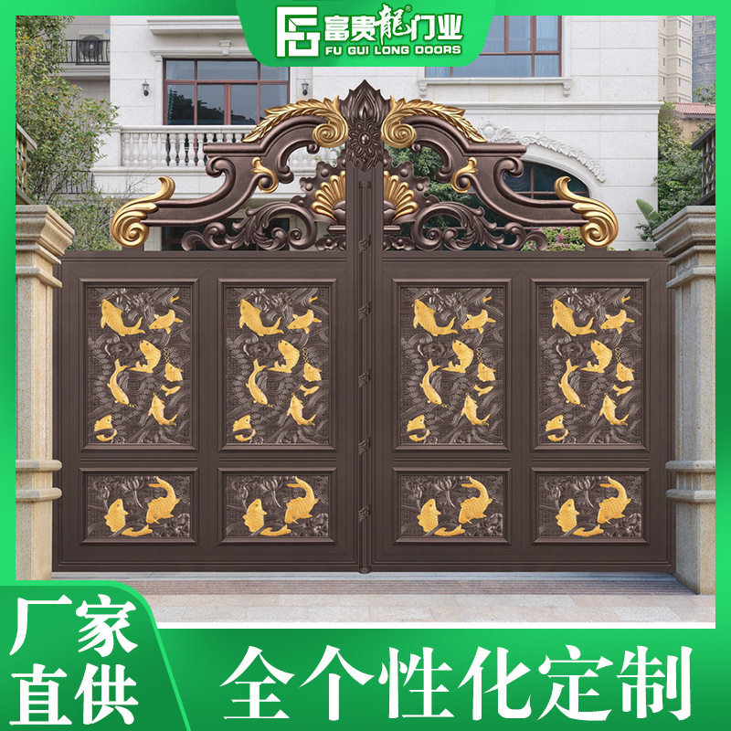 佛山定制别墅庭院铝合金雕刻门
