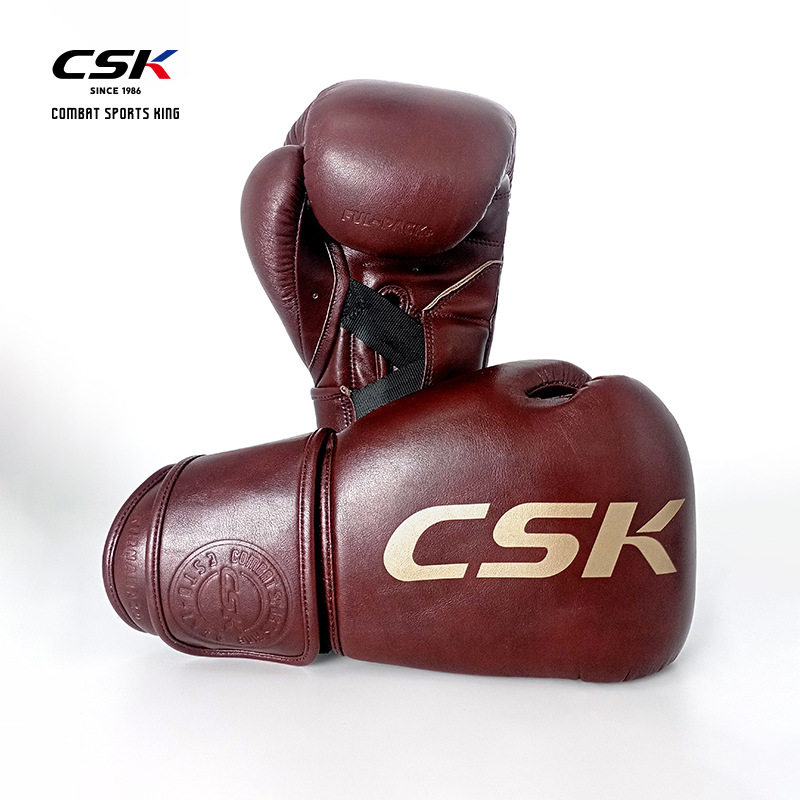 csk中成王涅槃2.0拳击散打手套真皮拳套握感紧实保护性好柔软舒适