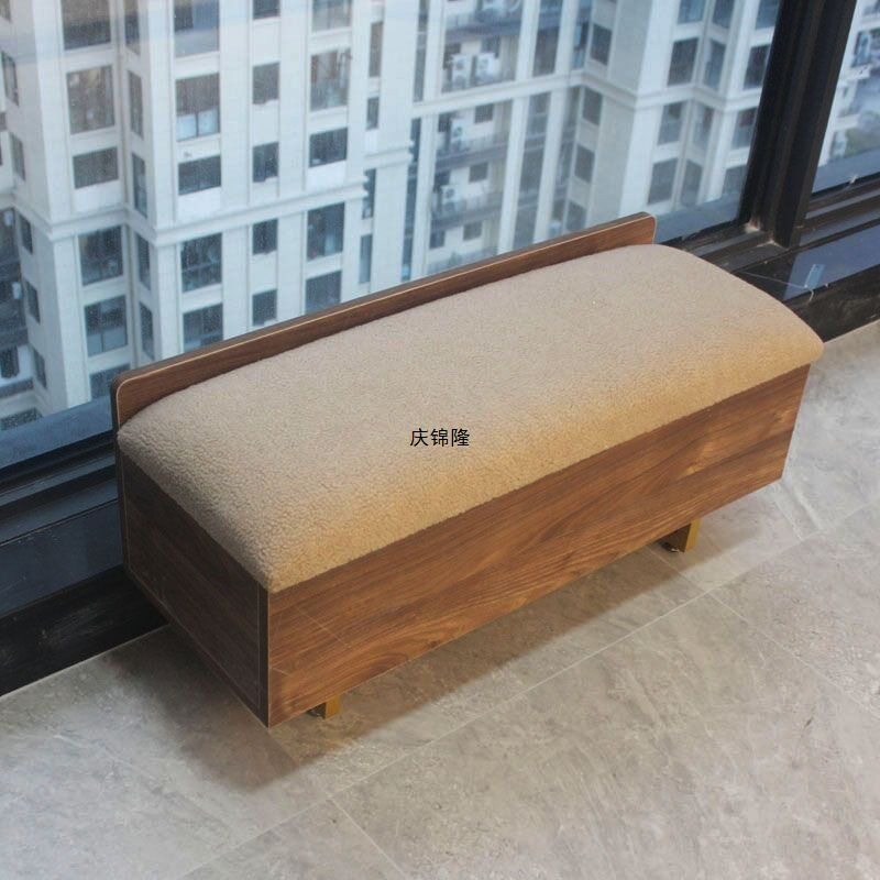 北欧换鞋凳门口坐凳入户沙发凳原木色长条床尾凳收纳美容院休闲凳