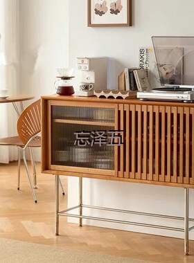 PCGS日式餐边柜北欧茶水柜储物柜简约厨房收纳柜玄关柜家用柜碗柜