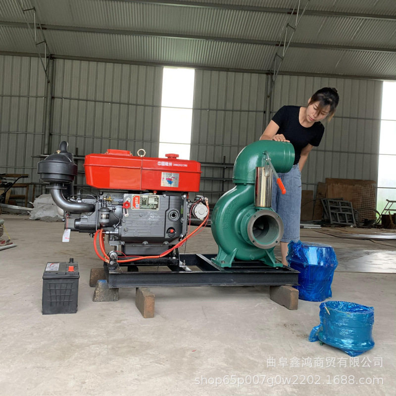 冬季灌溉抗旱抽水泵柴油28马力3寸高扬喷灌泵带涡轮喷枪的高扬泵