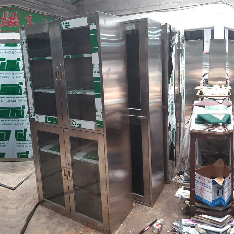 深圳工厂304拉丝不锈钢文件柜器械柜办公柜抽屉医院用钢制药品柜.