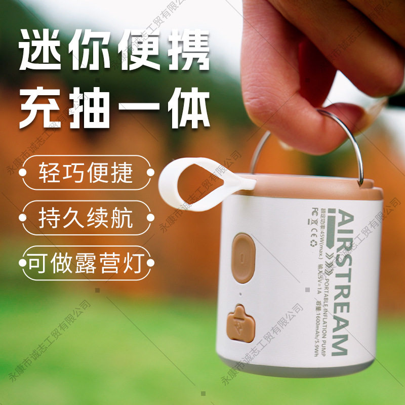 【行家选】户外充气泵家用车载厂家批发充气抽气电泵便携户外打气