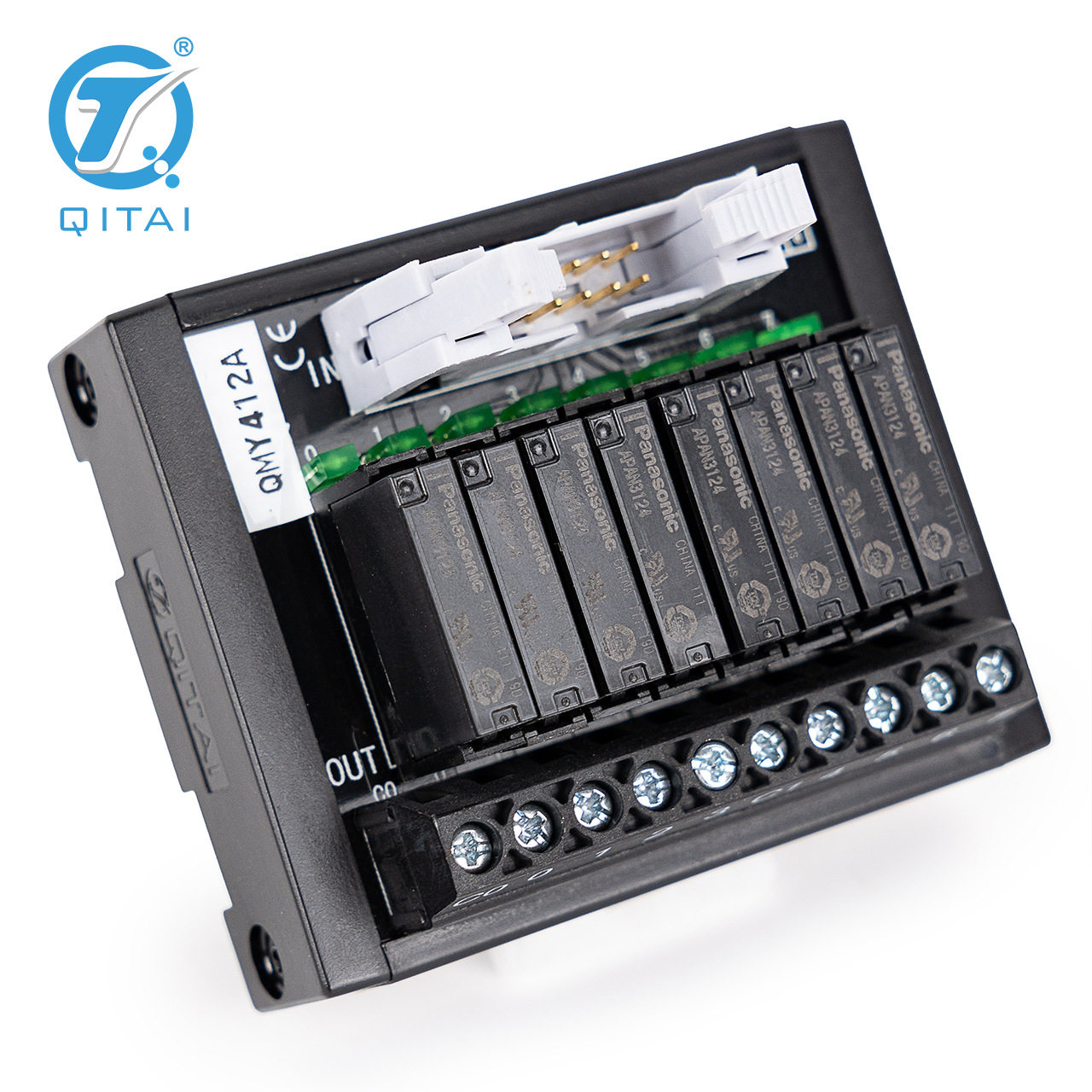 QMY412A中转继电器模组可加底座端子台8位继电器模组1常开厂家
